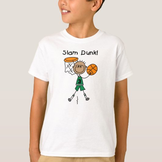 Knall taucht Jungen-Basketball-Spieler-T - Shirt (Vorderseite)