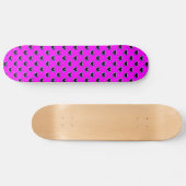 Knallige Farben Rosa Und Schwarzes Skateboard (Horizontal)