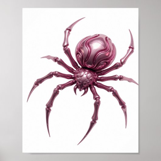 Knalliges Pink ABSTRACT ART Design Poster (Vorne)