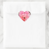 Knallpink Herz-Aufkleber (Tasche)