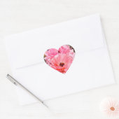 Knallpink Herz-Aufkleber (Umschlag)