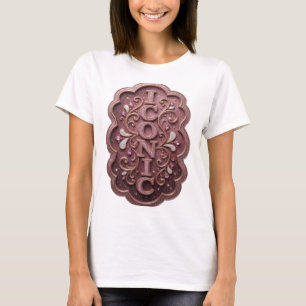 Knallpinkes ICONIC Grafikdesign T-Shirt