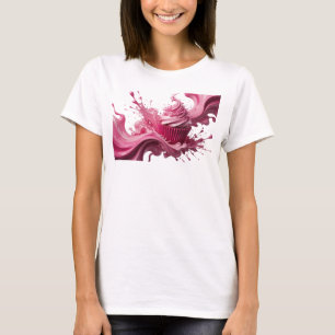Knallrosa ABSTRACT ART Design T-Shirt