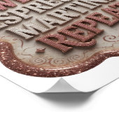 Knallrosa COFFEE WINE ESPRESSO MARTINI REPEAT Poster (Ecke)