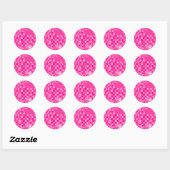 Knallrosa Disco Boogie Runder Aufkleber (Blatt)
