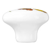 knallroter Keramik Keramikknauf (Seitenansicht)