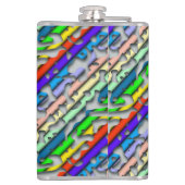 Knallt sich zusammen nahtlos Muster 07 + Ihr Backg Flachmann (Rückseite)