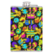 Knallt sich zusammen nahtlos Muster 09 + Ihr Backg Flachmann (Rückseite)