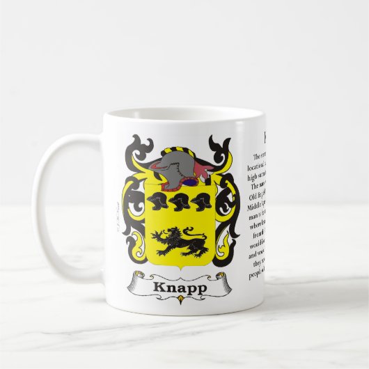 Knapp Familien-Wappen Tasse (Links)