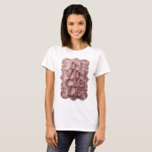 Knappe rosa UNSICHTBARE Schrift T-Shirt (Vorne ganz)