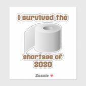 Knappheit an Toilettenpapier Aufkleber (Blatt)