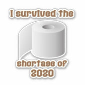 Knappheit an Toilettenpapier Aufkleber (Vorderseite)