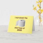 Knappheit an Toilettenpapier Karte (Gelbe Blume)