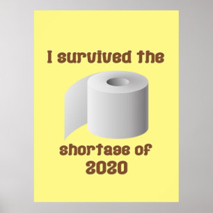 Knappheit an Toilettenpapier Poster