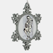KNASH Madonna und Kind Schneeflocken Zinn-Ornament (Links)