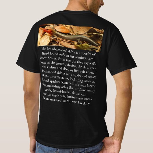 Knature Knowledge Broad-Headed Skink T-Shirt (Rückseite)