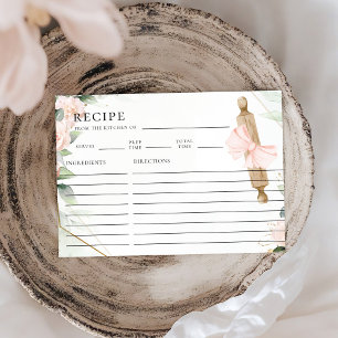 Knead Liebe Rosa Blumenmuster Brautparty Rezept Ka Mitteilungskarte