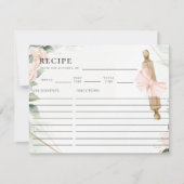 Knead Liebe Rosa Blumenmuster Brautparty Rezept Ka Mitteilungskarte (Vorderseite)