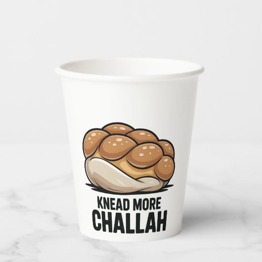 Knead more Challah Juden Backen Pappbecher (Vorderseite)