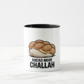 Knead more Challah Juden Backen Tasse (Zentrum)