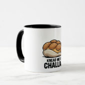 Knead more Challah Juden Backen Tasse (Vorderseite Links)