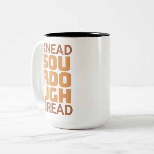 Knead Sourdough Brot Baker Brothersteller Zweifarbige Tasse (Vorderseite Links)