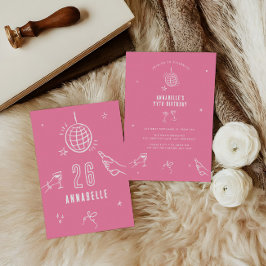 Knechte handgezeichnete Arche Geburtstagsgetränke  Einladung