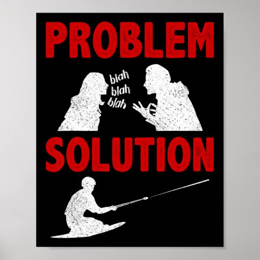 Knee Boarding Aquatic Sport Problem Solution Hobby Poster (Vorne)