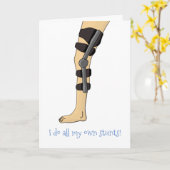 Knee Brace lustig Ich mache alle meine eigene Stun Karte (Gelbe Blume)