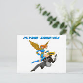 Knee-Na fliegen Postkarte (Stehend Vorderseite)