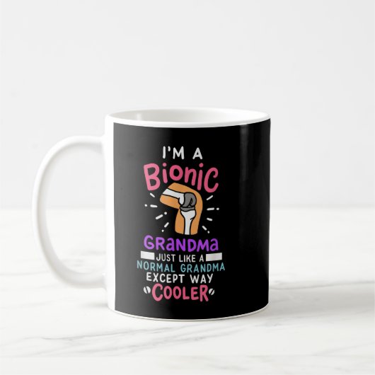 Knee Replacement Bionic Grandma After Surgery Gift Kaffeetasse (Links)