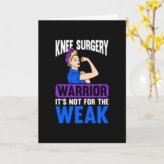 Knee Replacement It's Not For The Weak Karte (Gelbe Blume)