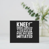 Knee Surgery Completed Recovery Mode Feiertagspostkarte (Stehend Vorderseite)