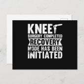 Knee Surgery Completed Recovery Mode Feiertagspostkarte (Vorne/Hinten)