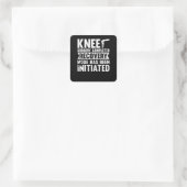 Knee Surgery Completed Recovery Mode Quadratischer Aufkleber (Tasche)