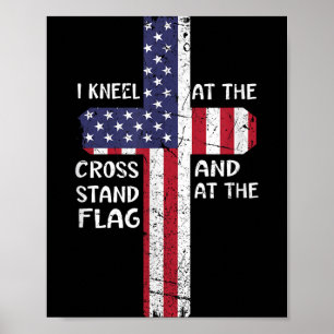 Kneel Cross am Gedenktag nie vergessen Poster