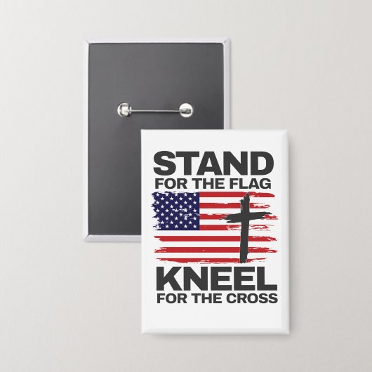 Kneel für das Kreuz Button (Vorderseite/Rückseite)