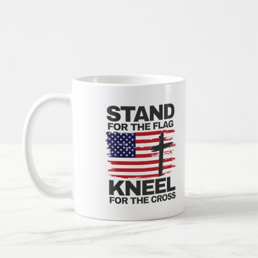 Kneel für das Kreuz Kaffeetasse (Links)