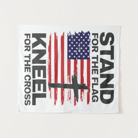 Kneel für das Kreuz Wandteppich (Vorderseite (Horizontal))