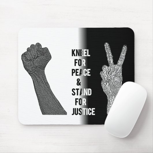 Kneel für Frieden und Stand der Gerechtigkeit Mousepad (Mit Mouse)