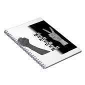 Kneel für Frieden und Stand der Gerechtigkeit Notizblock (Rechte Seite)