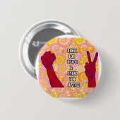 Kneel für Frieden und Stand für Gerechtigkeit ( V2 Button (Vorne & Hinten)