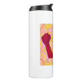 Kneel für Frieden und Stand für Gerechtigkeit ( V2 Thermosbecher (Nach links gedreht)