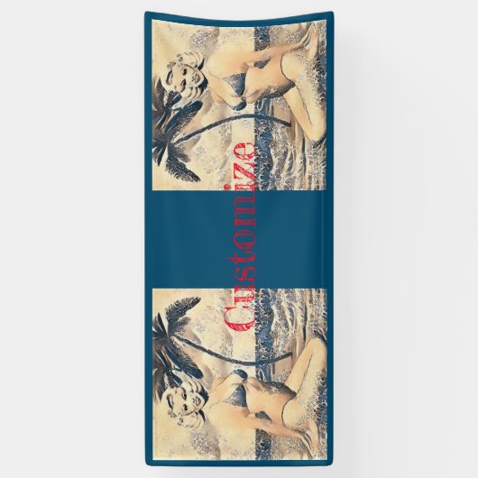 Kneeling Blonde Bikini Modell Thunder_Cove Banner (Vertikal)