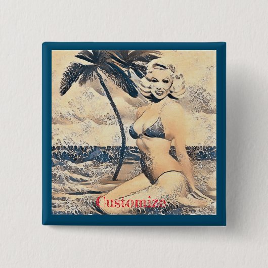 Kneeling Blonde Bikini Modell Thunder_Cove Button (Vorderseite)