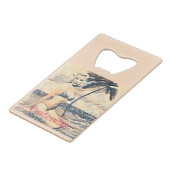 Kneeling Blonde Bikini Modell Thunder_Cove Geldbeutel Flaschenöffner (Rückseite Schrägansicht)