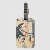 Kneeling Blonde Bikini Modell Thunder_Cove Gepäckanhänger (Vorderseite Vertikal)