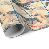 Kneeling Blonde Bikini Modell Thunder_Cove Geschenkpapier (Rolleneckpunkt)