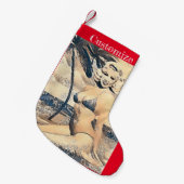 Kneeling Blonde Bikini Modell Thunder_Cove Kleiner Weihnachtsstrumpf (Vorderansicht (hängend))