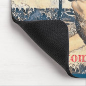 Kneeling Blonde Bikini Modell Thunder_Cove Mousepad (Ecke)